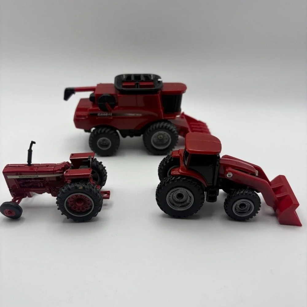 Ertl 1/64 Case International Harvester‎ Farm Toy Set Combine Tractor Loader Red